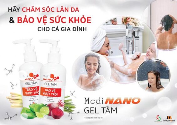 Sử dụng gel tắm MediNano hàng ngày để chăm sóc sức khỏe cho cả gia đình