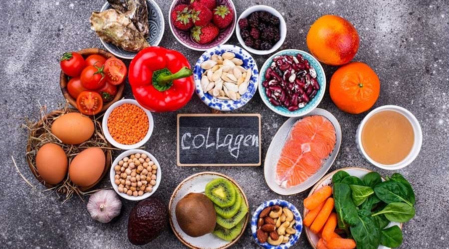 Có thể bổ sung Collagen thông qua nhiều loại thực phẩm ăn uống hàng ngày