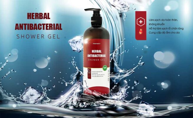 Herbal Antibacterial Shower Gel chứa các chiết xuất từ thiên nhiên