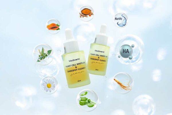Plant Cell White Up & Darkspot Clearly chứa thành phần chiết xuất tự nhiên lành tính và phù hợp với nhiều loại da khác nhau