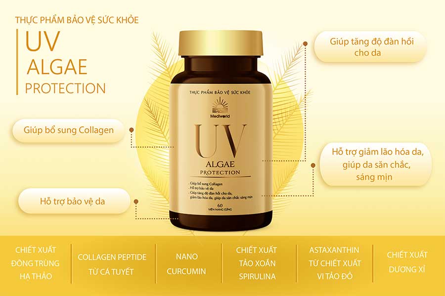 UV Algae Protection - Viên uống hỗ trợ bảo vệ da và bổ sung Collagen
