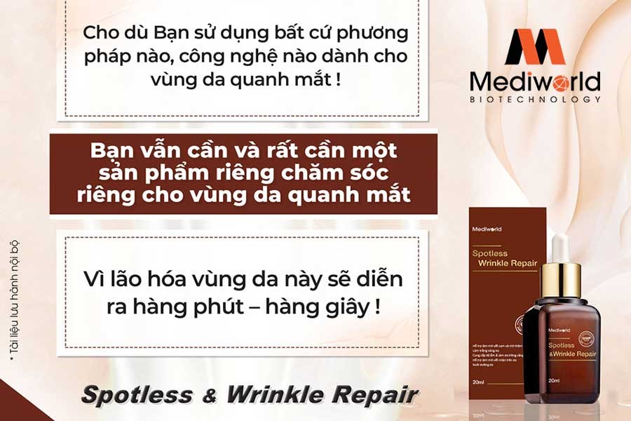 Spotless & Wrinkle Repair - Sản phẩm chuyên dụng hỗ trợ trẻ hóa và nuôi dưỡng da vùng quanh mắt