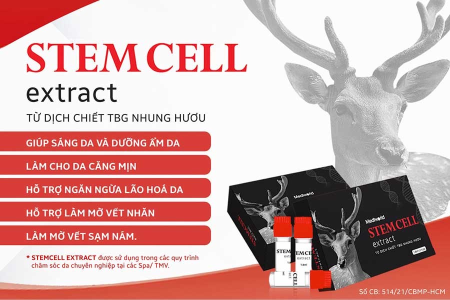 Stemcell Extract hỗ trợ phục hồi, nuôi dưỡng da, hỗ trợ trẻ hóa da và cải thiện da