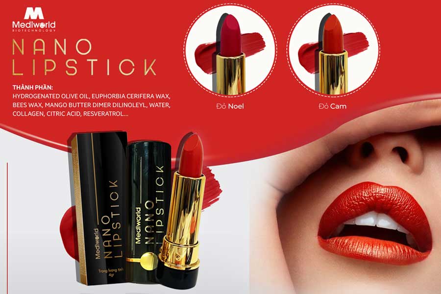 Nano Lipstick là sản phẩm son môi lì ứng dụng thành phần từ CN Sinh học kết hợp CN Nano an toàn cho sức khỏe