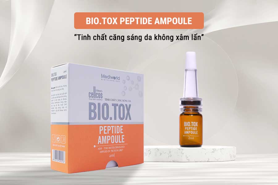 Tinh chất hỗ trợ trẻ hóa, căng sáng da an toàn Bio.Tox Peptide Ampoule