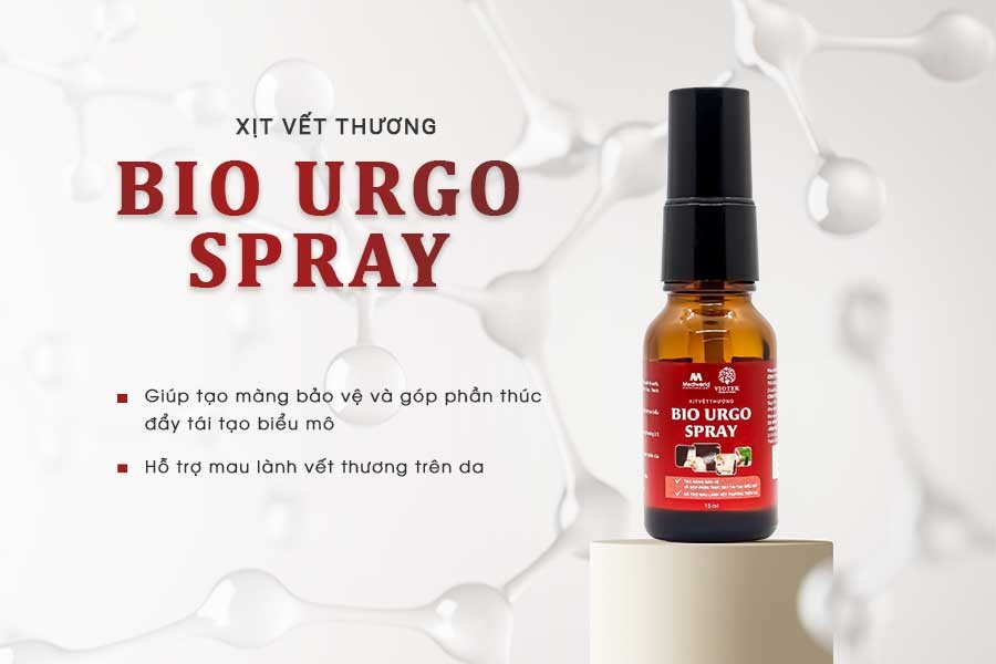 Băng gạc vết thương dạng xịt Bio Urgo Spray ứng dụng công nghệ sinh học