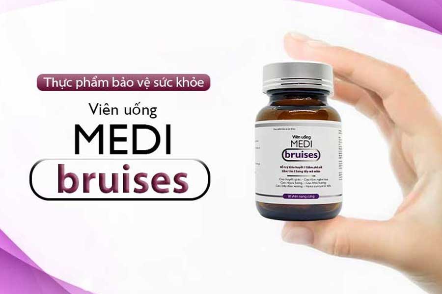 Viên uống Medi Bruises hỗ trợ tiêu sưng, giảm các vết bầm tím trên da hiệu quả, an toàn