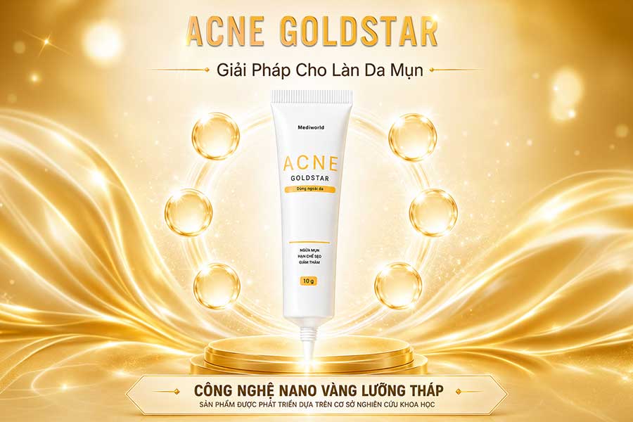 Acne GoldStar - Giải pháp cho làn da mụn từ công nghệ Nano vàng lưỡng tháp