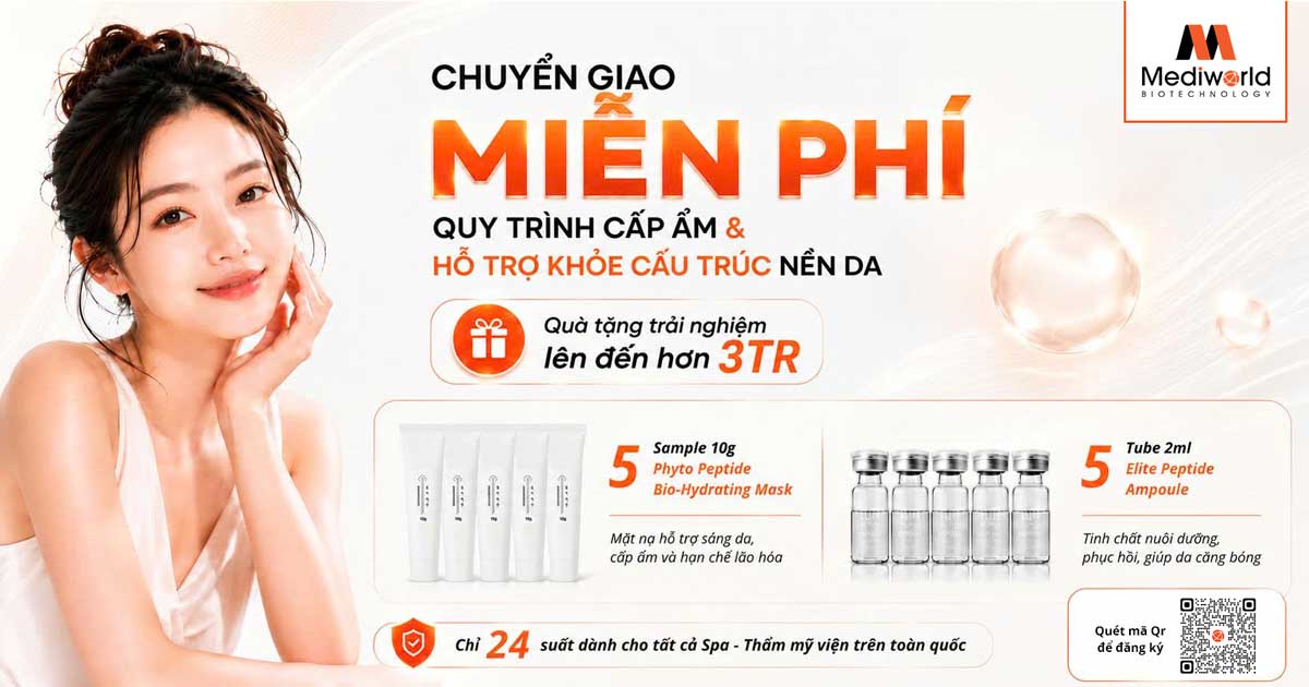 [Miễn Phí] Chuyển giao quy trình cấp ẩm da và nhận bộ quà tặng trị giá hơn 3tr đồng