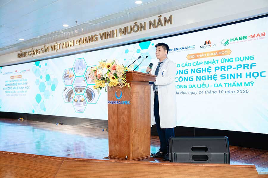 Hà Nội | Hội thảo “Báo cáo cập nhật Ứng dụng Công nghệ PRP – PRF và Công nghệ Sinh học trong Da Liễu – Da thẩm mỹ” tại Bệnh viện Đại học Phenikaa - 3